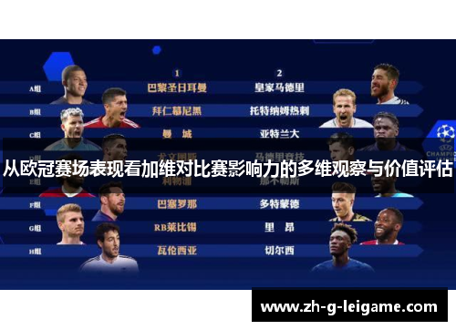 从欧冠赛场表现看加维对比赛影响力的多维观察与价值评估
